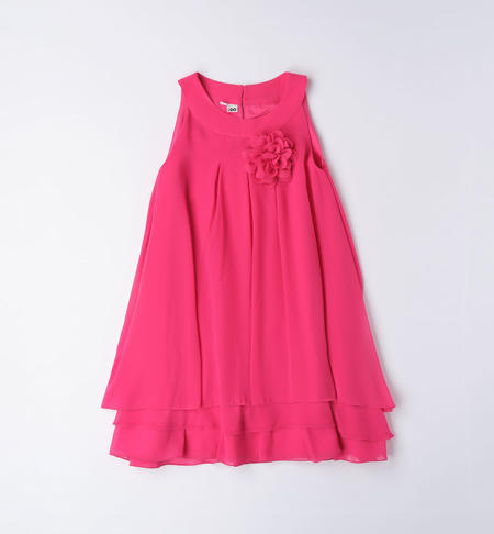 Elegant iDO girl's dress with flower from 8 to 16 years FUXIA-2437