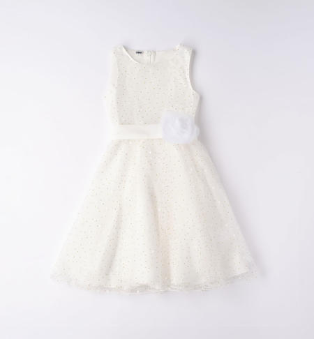 Elegant iDO dress in tulle for girls from 8 to 16 years PANNA-ORO-6VE1