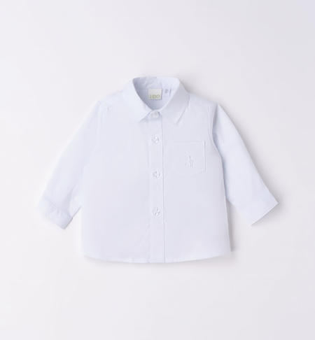 Elegant iDO shirt for baby boy from 1 to 24 months BIANCO-0113