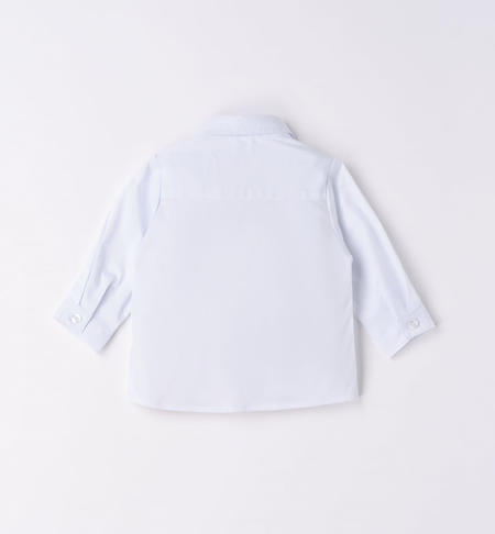 Elegant iDO shirt for baby boy from 1 to 24 months BIANCO-0113