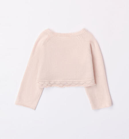 Elegante cardigan bimba con fiocco da 1 a 24 mesi iDO ROSA-2522