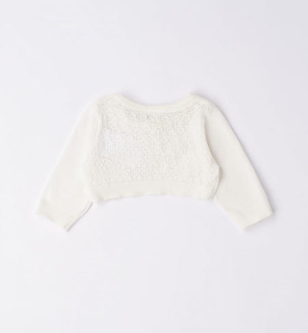 Elegant iDO baby girl cardigan from 1 to 24 months PANNA-0112