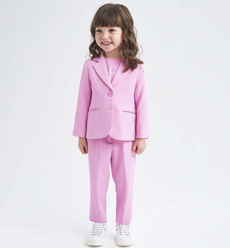 Girls' elegant trouser suit PINK