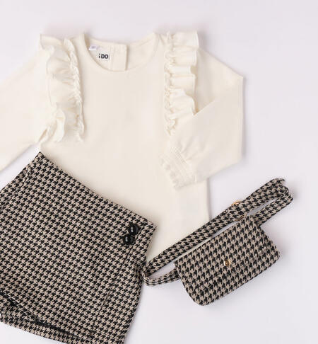 iDO elegant set with a bag for girls from 9 months to 8 years BEIGE-0916