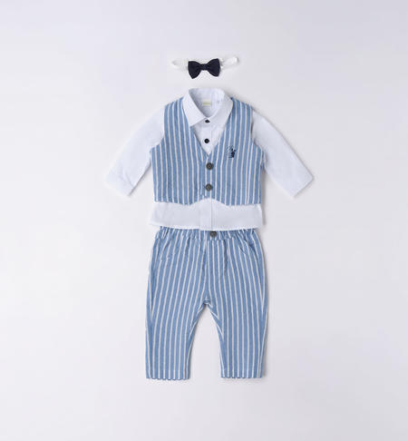 Elegante completo neonato AZZURRO