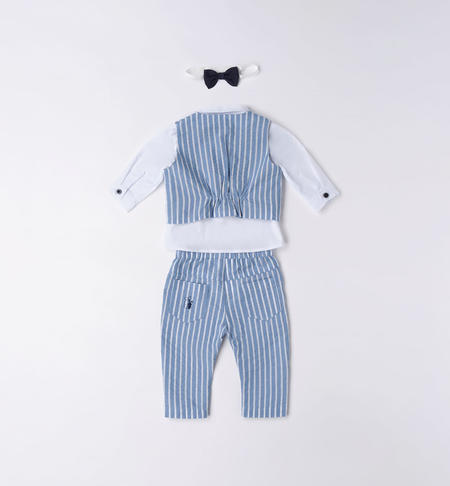 Elegante completo neonato da 1 a 24 mesi iDO AZZURRO-3635