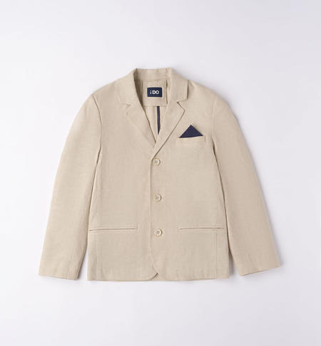 Elegant iDO jacket for boys from 8 to 16 years BEIGE-0451