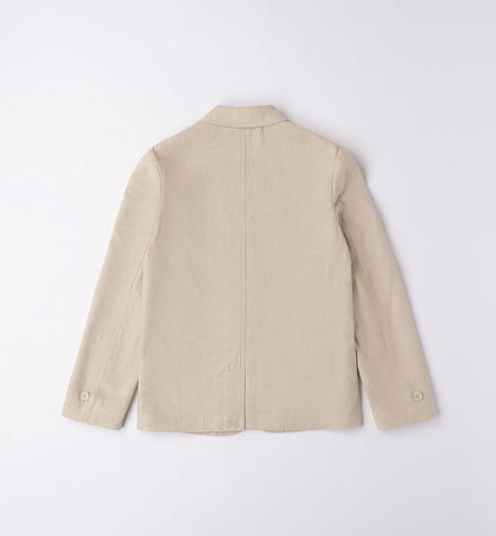 Elegant iDO jacket for boys from 8 to 16 years BEIGE-0451