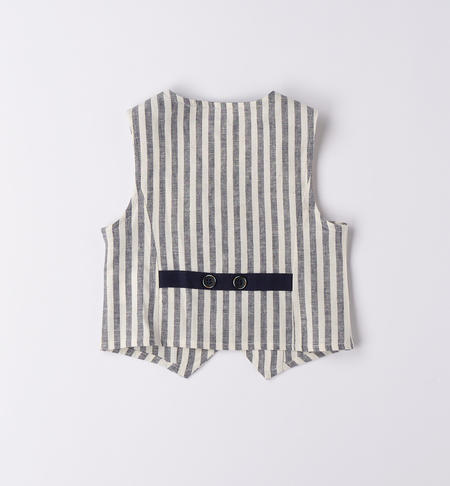 Elegant iDO striped waistcoat for boys from 9 months to 8 years NAVY-3854