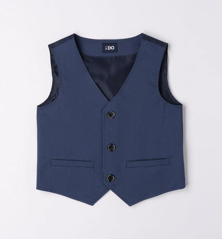 Elegant iDO blue waistcoat for boys from 8 to 16 years NAVY-3854