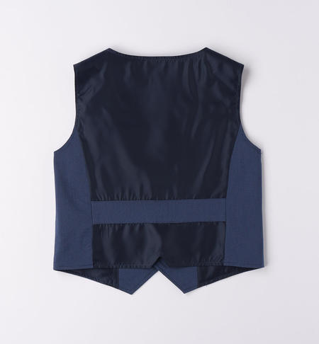 Elegant iDO blue waistcoat for boys from 8 to 16 years NAVY-3854