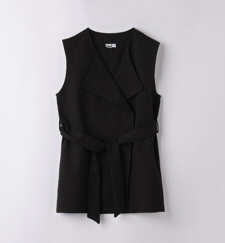 Elegante gilet per ragazza da 8 a 16 anni iDO NERO-0658