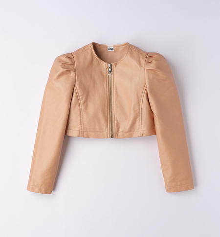 Elegante giubbotto ragazza da 8 a 16 anni iDO BEIGE-0734