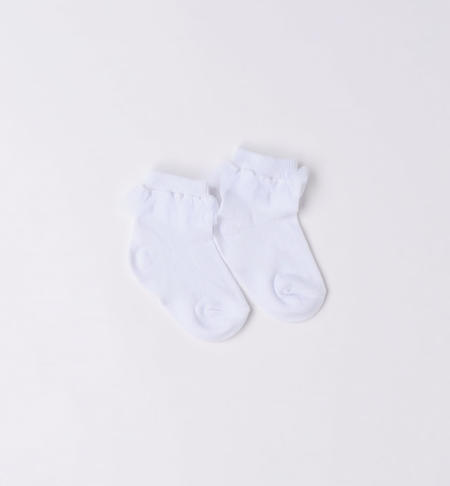 Eleganti calzine neonata con ruches BIANCO
