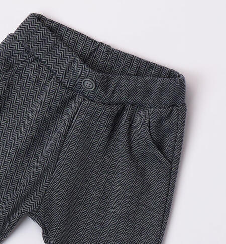Eleganti pantaloni per bimbo in jacquard da 1 a 24 mesi iDO NAVY-3885