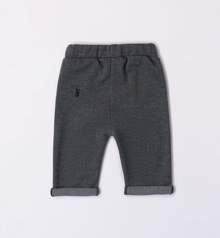 Eleganti pantaloni per bimbo in jacquard da 1 a 24 mesi iDO NAVY-3885