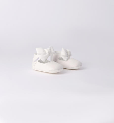 Eleganti scarpine neonata in lino da 0 a 24 mesi iDO PANNA-0112