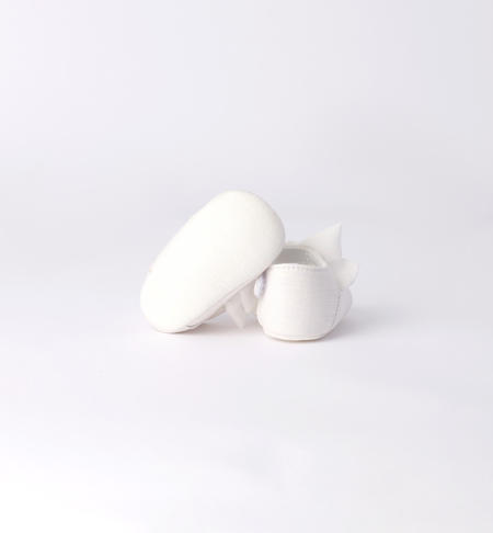 Eleganti scarpine neonata in lino da 0 a 24 mesi iDO PANNA-0112