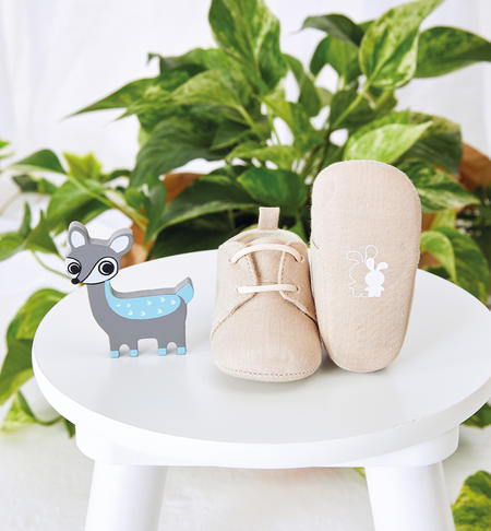 Elegant iDO baby shoes from 0 to 24 months BEIGE-0451