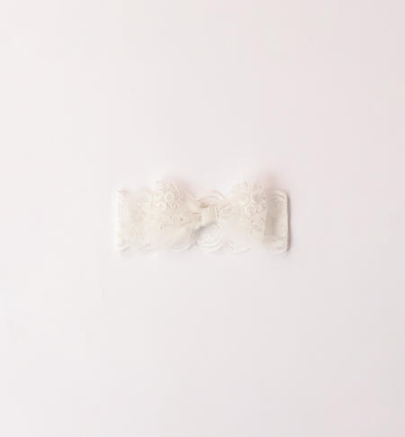 Fascia per capelli da neonata PANNA