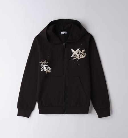 Felpa 100% cotone bambino  NERO