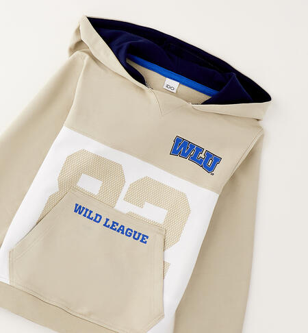 Felpa 100% cotone bambino BEIGE-0436