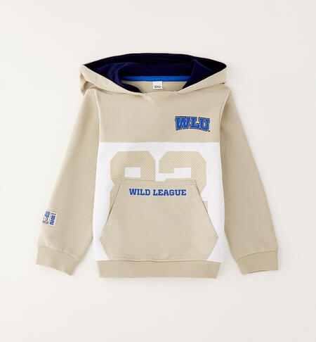 Felpa 100% cotone bambino BEIGE-0436