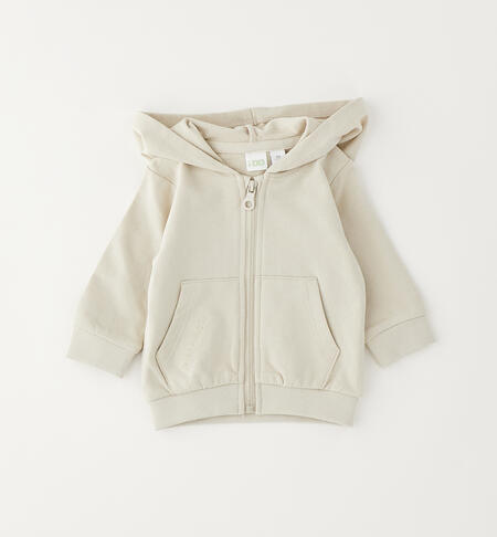 100% cotton sweatshirt for newborns BEIGE