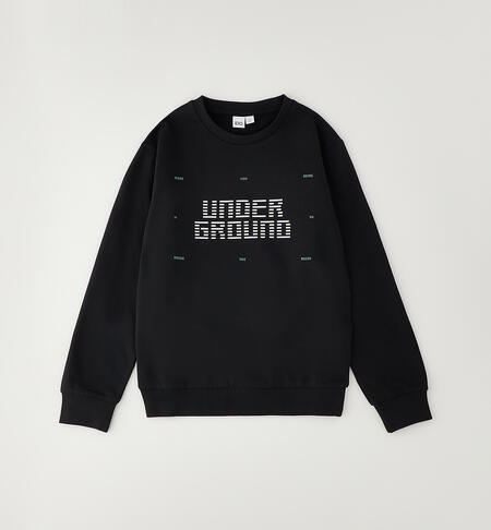100% cotton sweatshirt for boys BLACK