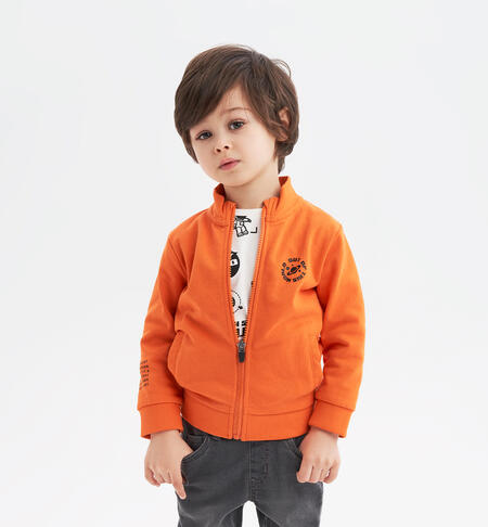 iDO orange sweatshirt for boys aged 9 months to 8 years ARANCIO-1855