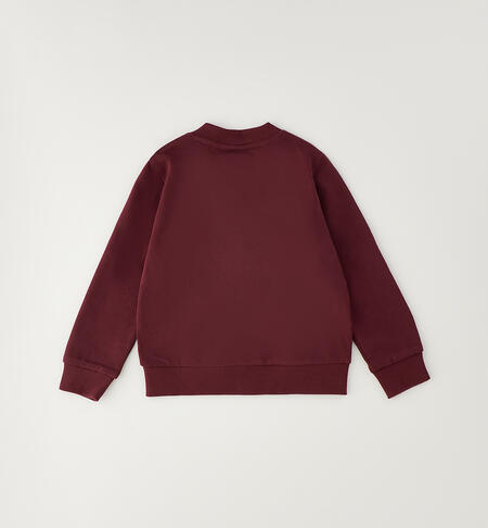 100% cotton girls' sweatshirt BORDEAUX-2953