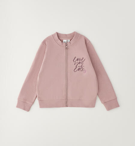 100% cotton girls' sweatshirt MAUVE-2922