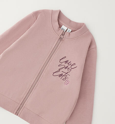 100% cotton girls' sweatshirt MAUVE-2922