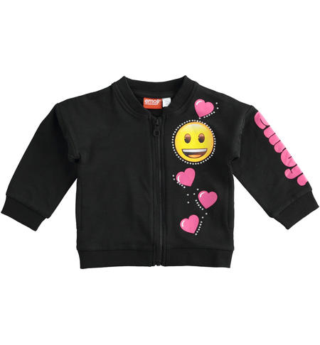 Emoji capsule sweatshirt for girls from 9 months to 8 years iDO NERO-0658