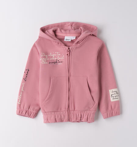 Felpa bambina con cappuccio ROSA