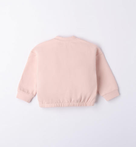 iDO sweatshirt with sequinned heart for girls from 9 months to 8 years ROSA CHIARO-2617