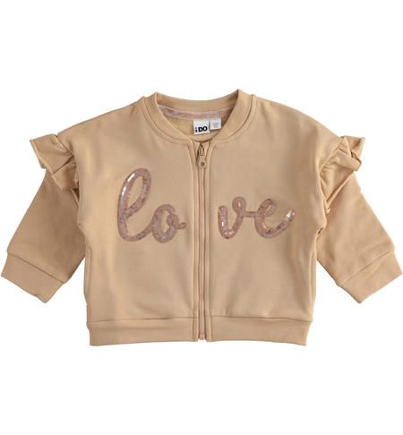 Felpa bambina con ruches - da 12 mesi a 8 anni iDO BEIGE-0732