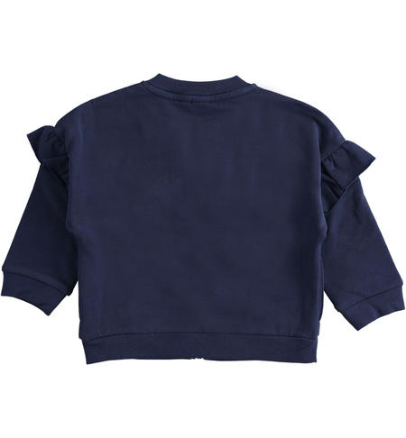 Sweatshirt ruffles for girls from 12 months to 8 years iDO NAVY-3854