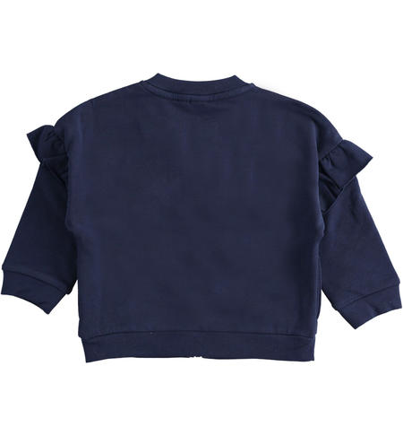 Felpa bambina con ruches - da 12 mesi a 8 anni iDO NAVY-3854
