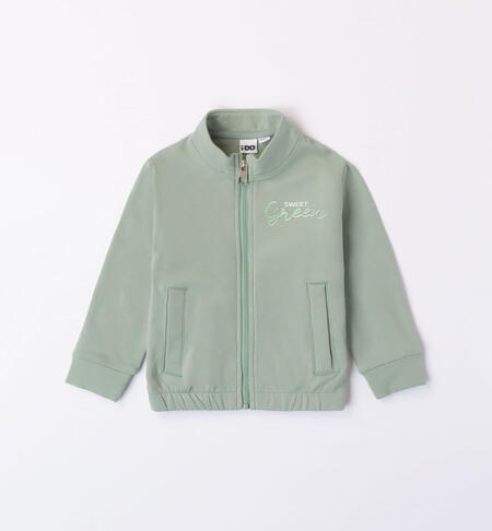 Girls' green sweatshirt GREEN