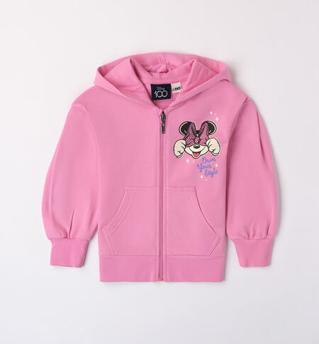 Felpa bambina Minnie con cappuccio da 3 a 8 anni iDO ROSA-2415