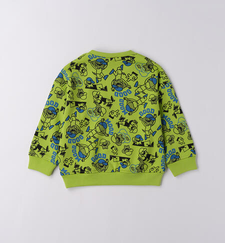 Felpa bambino allover VERDE-NERO-6BRN