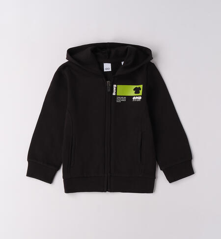 Felpa bambino con cappuccio  NERO