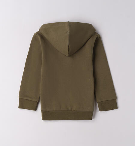 Felpa bambino con cappuccio  VERDE SALVIA-4951