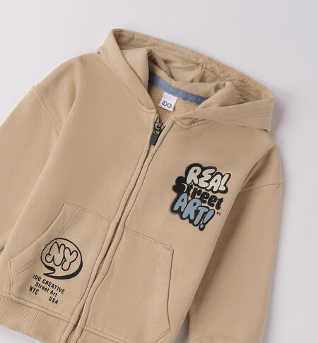 Felpa bambino con cappuccio BEIGE-0731