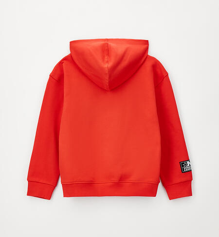 Felpa bambino con cappuccio ROSSO-2236