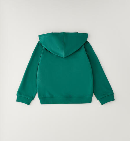 Felpa bambino con cappuccio VERDE-4734