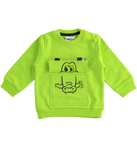 Sweatshirt with print for boys from 9 months to 8 years iDO VERDE-5132