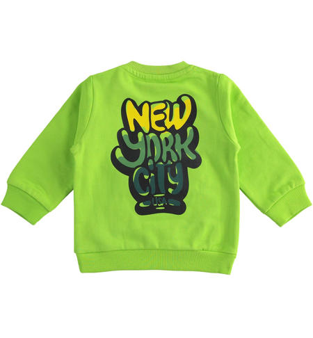 Felpa bambino con stampa da 9 mesi a 8 anni iDO VERDE-5132