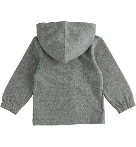 Zippered sweatshirt for boys from 9 months to 8 years iDO GRIGIO MELANGE-8993